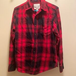 St. John's Bay Classic Red and Black Plaid Shirt